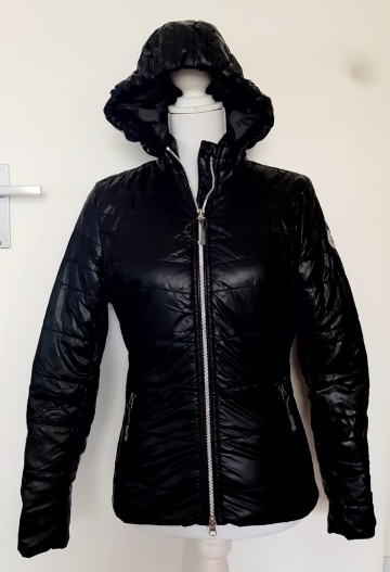 Anky jas stepped zwart, zilver-zwart