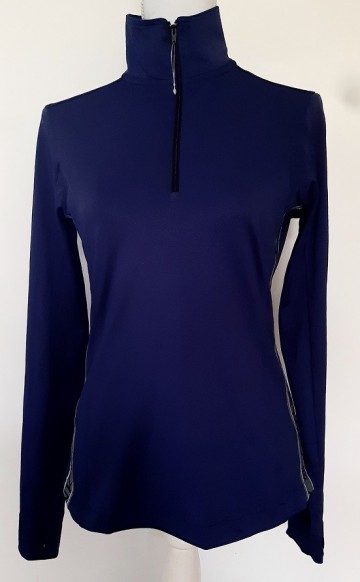 Anky longsleeve half zip donkebrlauw