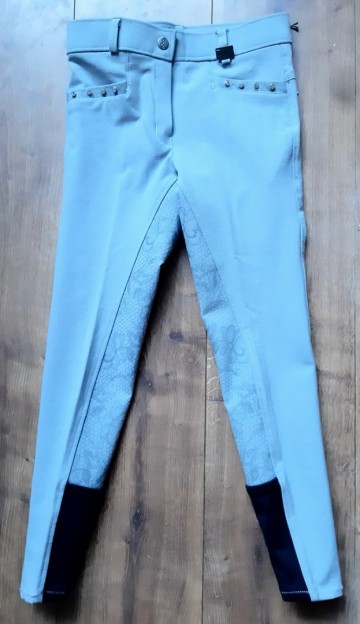 ELT rijbroek 140 lichtgrijs