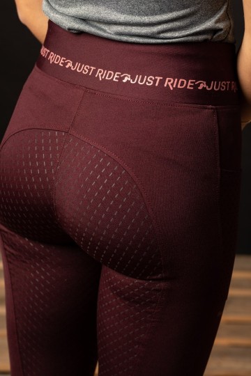 Equitights just ride rosegold bordeaux