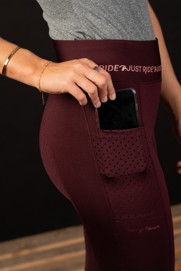 Equitights just ride rosegold bordeaux