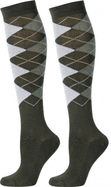 Rijsokken Argyle 22 groen