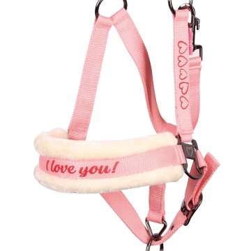 Halsterset Love roze