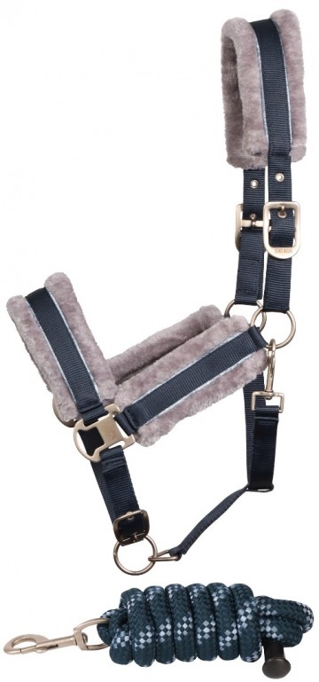 Halsterset Just Ride Retro soft navy