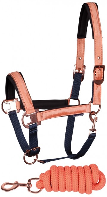 Halsterset El Pinto fusion coral