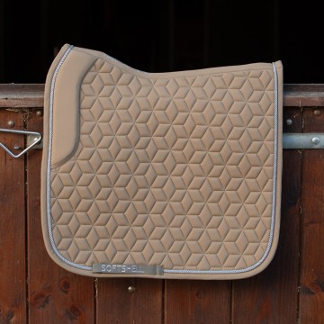 Zadeldek softshell taupe