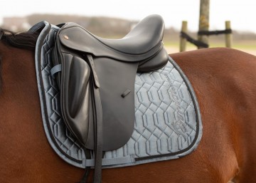 Zadeldek Velvet Denici Cavalli Indigo staalblauw