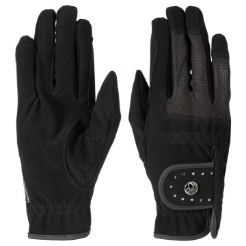 Domy mesh crystal handschoenen zwart