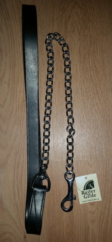 Hengstenketting zwart zilver