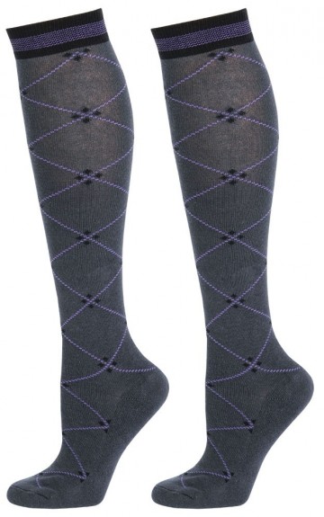 Rijsokken square ebony ultra violet