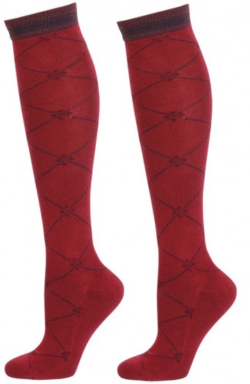 Rijsokken square maroon blueberry