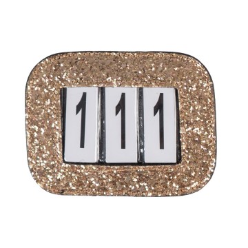 Horka startnummer rosegold glitter