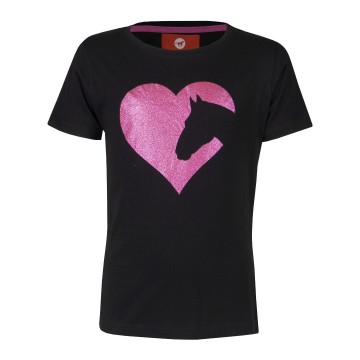 Red horse shirt toppie zwart roze