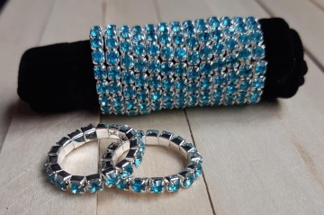 Bling manenelastiek turquoise