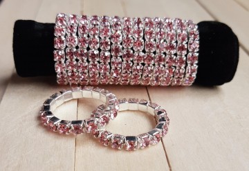 Bling manenelastiek roze