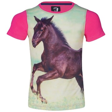 Red horse t shirt ollie magenta