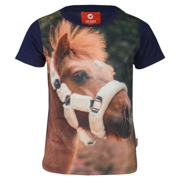 Red Horse shirt horsy blauw