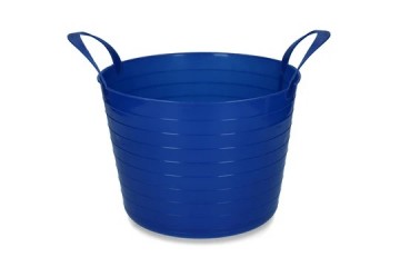 Flexibele emmer v-trug blauw