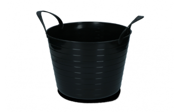 Flexibele emmer v-trug zwart