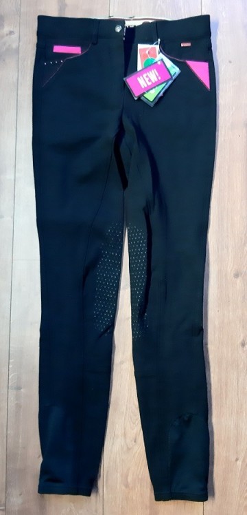 5. Rijbroek zwart roze